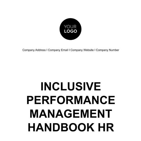 Inclusive Performance Management Handbook Hr Template Edit Online And Download Example