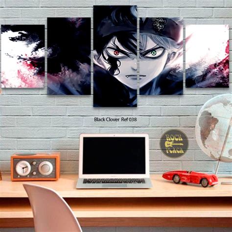 Quadro Decorativo Anime Black Clover Kit 5 Telas Mod 01 Elo7