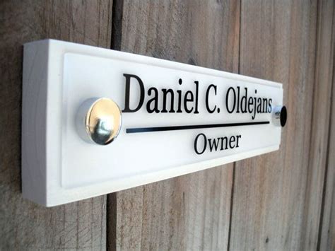 Office Door Wooden Plaque With Acrylic Name Plate Personalized Etsy India