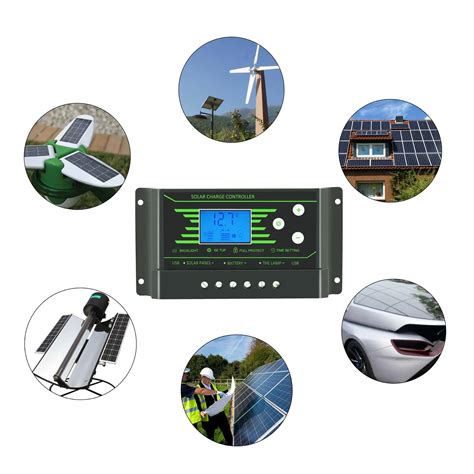 Powmr 10a 20a 30a Pwm Solar Controller 12v 24v Solar Charge Controller With Dual Usb 5v Light