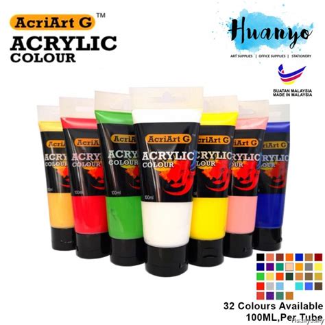 Acriart G Non Toxic Acrylic Colour Paint 100ml Tube List 22