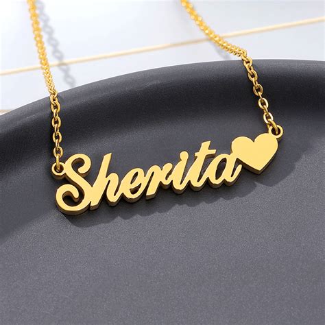 Custom Scriptina Font Name Necklaces For Women Men Gold Silver Color