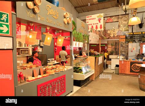 Food Stalls At The Bay Harbour Market In Hout Bay Cape Town South