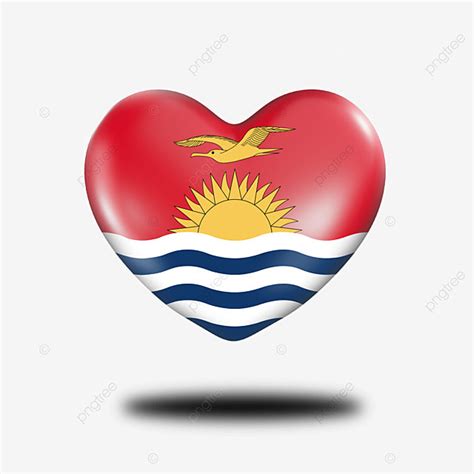 Love Shape Png Image Kiribati Flag Shape Love 3d Symbol Country Png