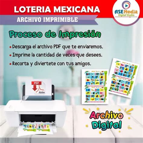 Loteria Mexicana Para Imprimir Archivo Tablas X M En Venta En