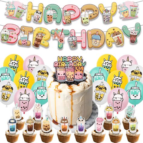 Boba Tea Party Decorations Cm Bubble Tea Party Decorations Include