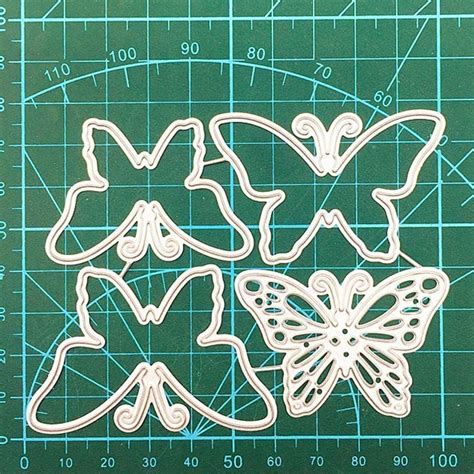 Pieza De Troqueles De Mariposa Blanca Para Hacer Tarjetas Troqueles