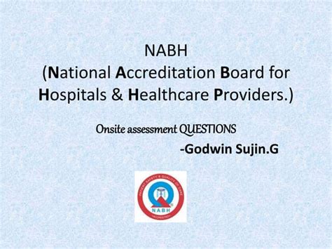 Nabh Onsite Assessment Questions For All Department Pptx Ppt