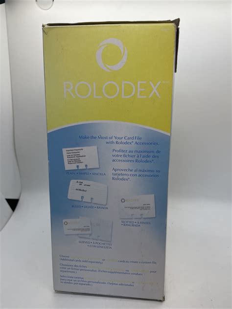 Rolodex Covered Tray Card File W A Z Guides Holds X