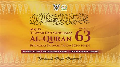 LANGSUNG Majlis Penutupan Tilawah Menghafaz Al Quran Ke 63