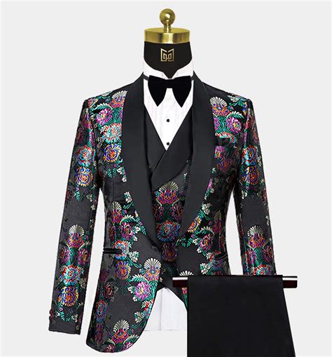 Multi Color Tuxedo 3 Piece Gentlemans Guru Tuxedo Colors Unique