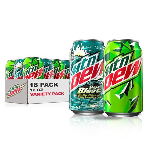 Snapklik.com : Mountain Dew Soda, 2 Flavor Baja Blast Variety Pack