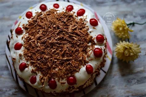 Eggless Black Forest Cake Birthday Celebration Cakes Cooking From Heart