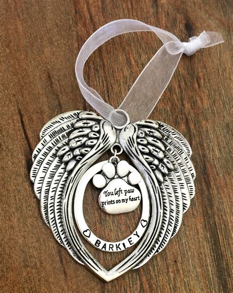 Dog Memorial Ornament Personalized Memorial Ornament For Pet Etsy