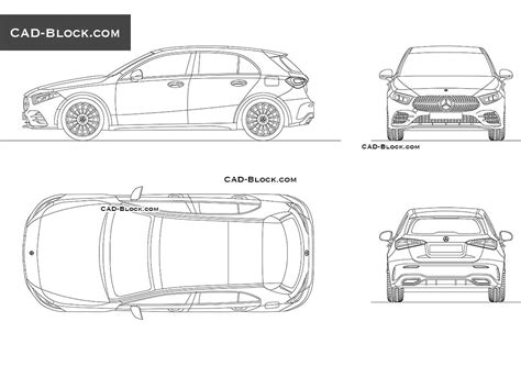 Mercedes Benz A Class Amg In Dwg Cad Blocks