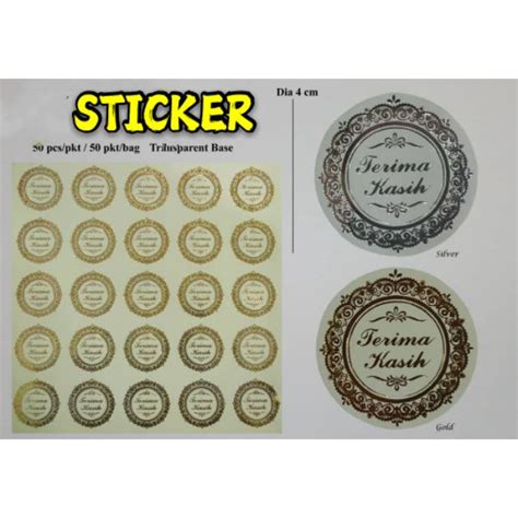 Sticker Terima Kasih 48pcs Sticker Thank You Gold And Silver Shopee Malaysia