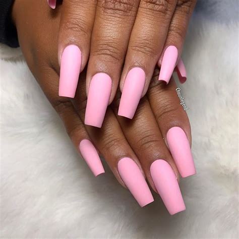 Pink Squares Long Stiletto Nails Nails Pink Nails