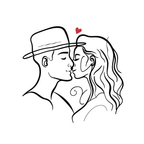 Premium Vector Outline Graphic Of Love Couple Isolated Background Symbol