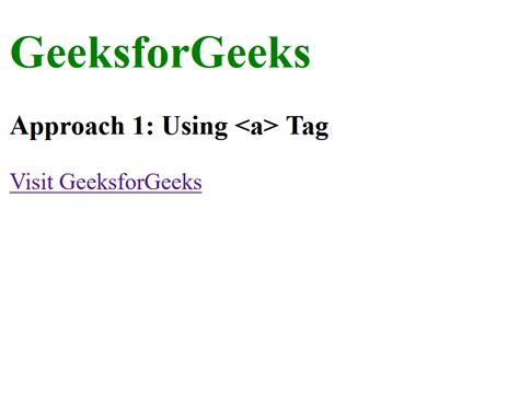 How To Create A Hyperlink In Html Geeksforgeeks