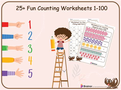 30 Counting Worksheets 1-100 | Free Printable