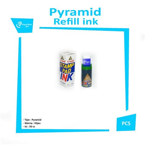 Jual Tinta Stempel Refill Ink Pyramid Stamp Pad Ink Hijau Jakarta