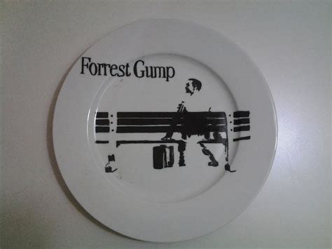 Plato con diseño de portada de la Pelicula Forrest Gump