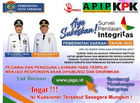 Survei Penilaian Integritas SPI KPK Tahun 2022 DKISP Tarakan