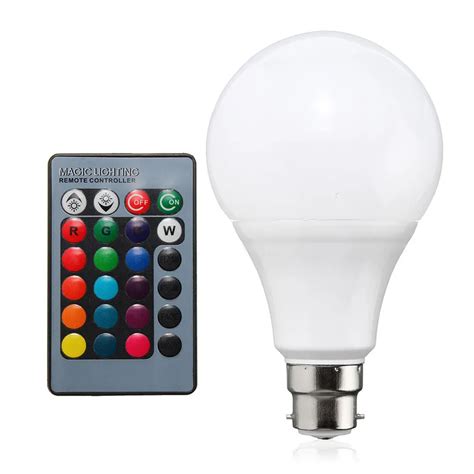 Smuxi RGB LED Light Bulb B22 20W Dimmable RGB Color Changing Lamp