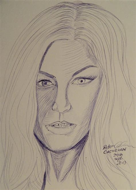 Jenny Poussin Quick Pen Sketch By Sharkamigo On Deviantart