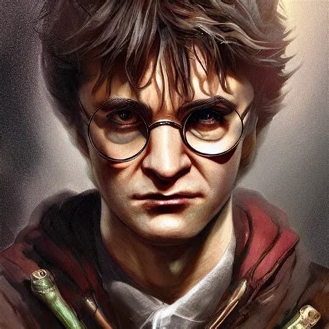 Detailed Portrait Of Harry Potter As Doomguy Fantasy Stable