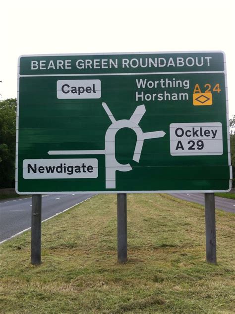 Beare Green Roundabout Sign Rob Enslin Flickr