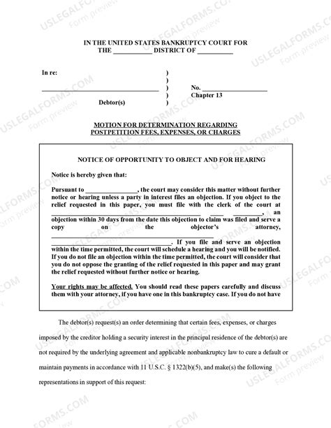South Dakota Motion for determination regarding postpetition fees