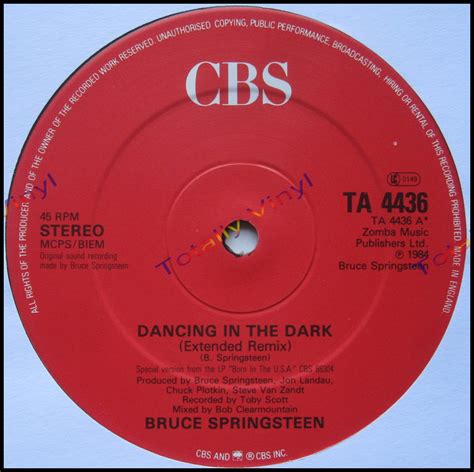 Totally Vinyl Records || Springsteen, Bruce - Dancing in the dark ...