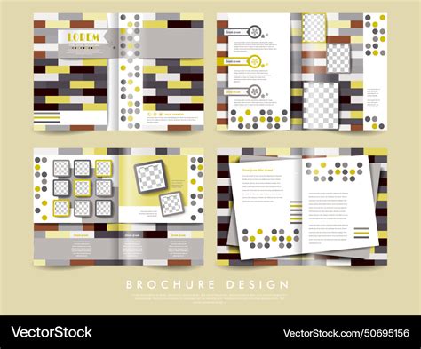 Modern Half Fold Template Design Royalty Free Vector Image