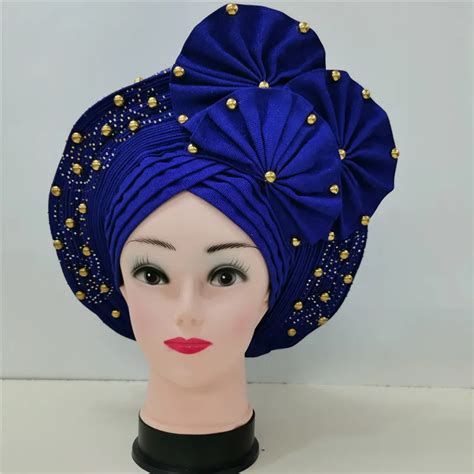 NigWin Couvre Chef En Gel Avec Perle En Pierre Turban Automatique D J