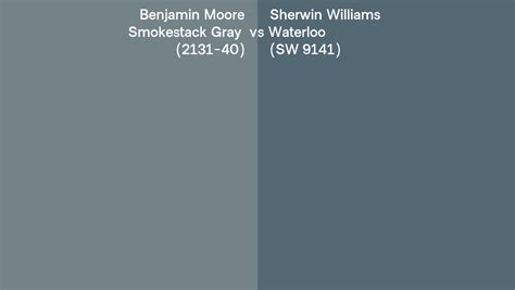 Benjamin Moore Smokestack Gray 2131 40 Vs Sherwin Williams Waterloo