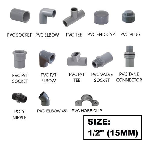 Mm Pvc Pipe Paip Fitting Socket Elbow Tee Valve Socket Pt