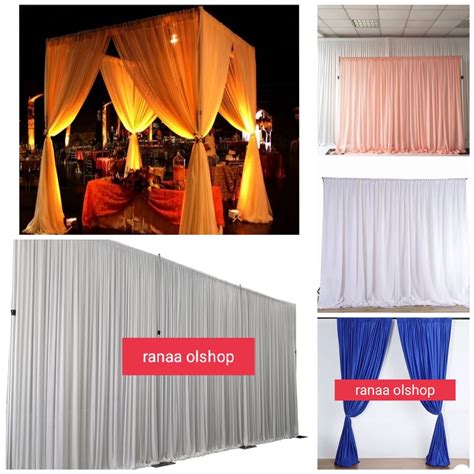 Jual Backdrop Dilobang Tinggi 150cm Background Latar Belakang Kain