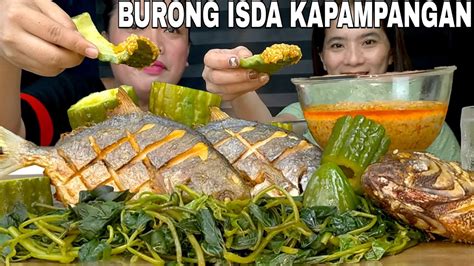 BURONG ISDA O BURONG KAPAMPANGAN NILAGANG GULAY AT PRITONG PAMPANO