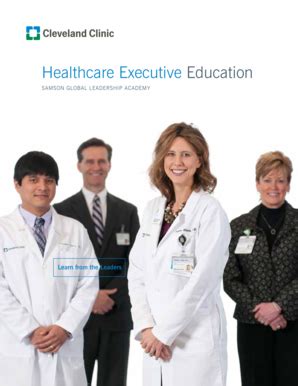 Fillable Online My Clevelandclinic Healthcare Executive Education