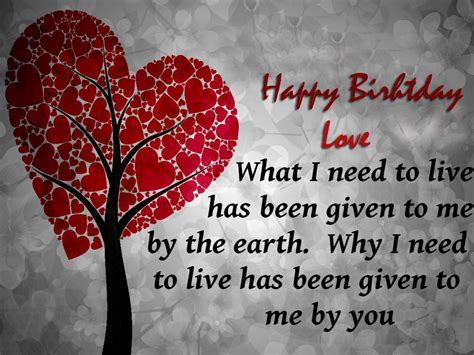 Birthday Wishes For Lover Happy Birthday Love Quotes Happy Valentine