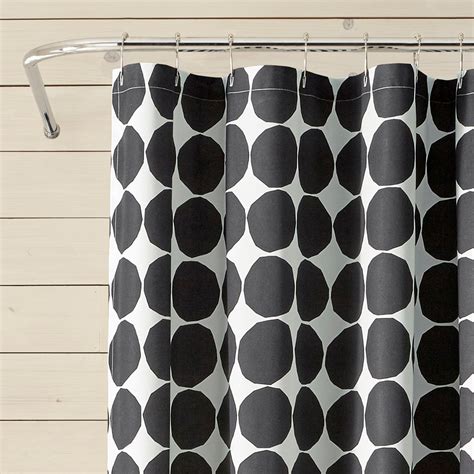 Marimekko Pienet Kivet White Black Cotton Shower Curtain Marimekko