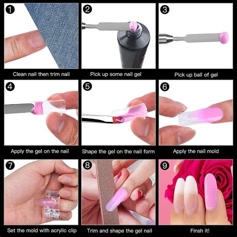 X Quick Building Mold Tips Nail Dual Forms Diy Nail Art Uv Builder