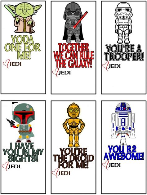 Star Wars Valentines Free Printable Printable Templates Your Go To