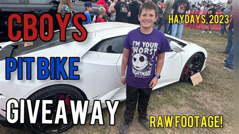 Cboys Raw Footage Of Cboys Pit Bike Giveaway Haydays Grass Drags 2023