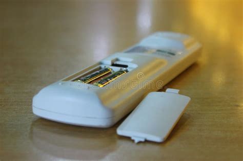 A White Remote Control with the Battery Cover Open Editorial Image ...