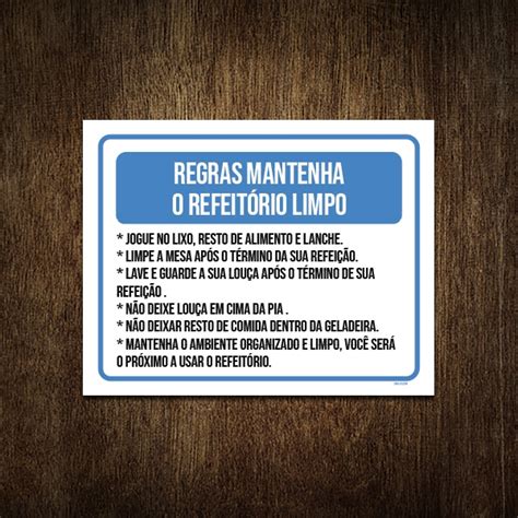 Placa Sinaliza O Regras Mantenha Refeit Rio Limposinalizo Placas De