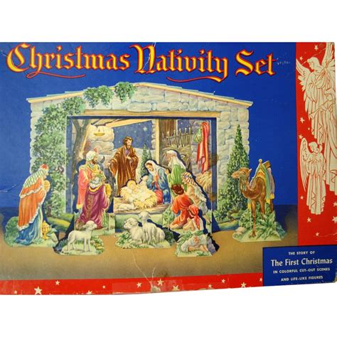 Vintage Christmas Nativity Set - Boxed from bellarosa on Ruby Lane