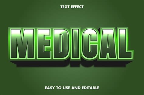 Premium Vector | Medical text effect. editable font style.