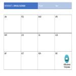 Blank Annual Calendar Sample Example | Business templates, contracts ...